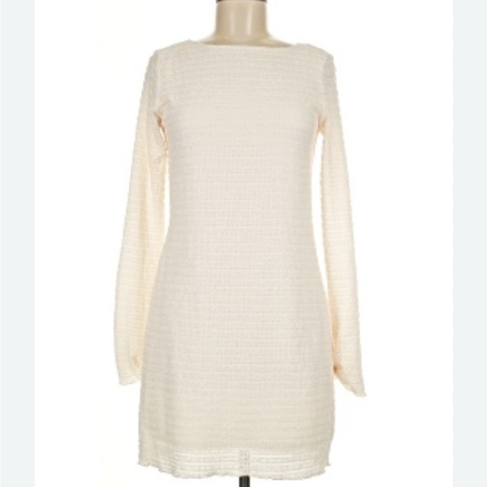 Wild Fable Cream Long Sleeve Dress